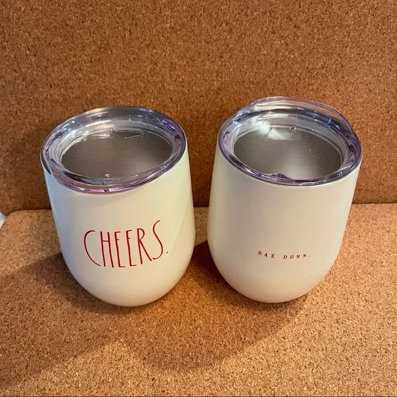 Rae Dunn Insulated “Cheers” Wine Tumblers - Picture 2 of 4